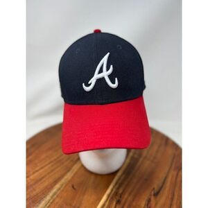 Atlanta Braves Hat Cap Strap Back Blue Red New Era MLB Baseball Mens